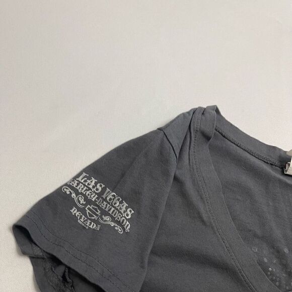 Harley Davidson Grey Thermal Plus Size Shirt Plus Size Large - Picture 8 of 10